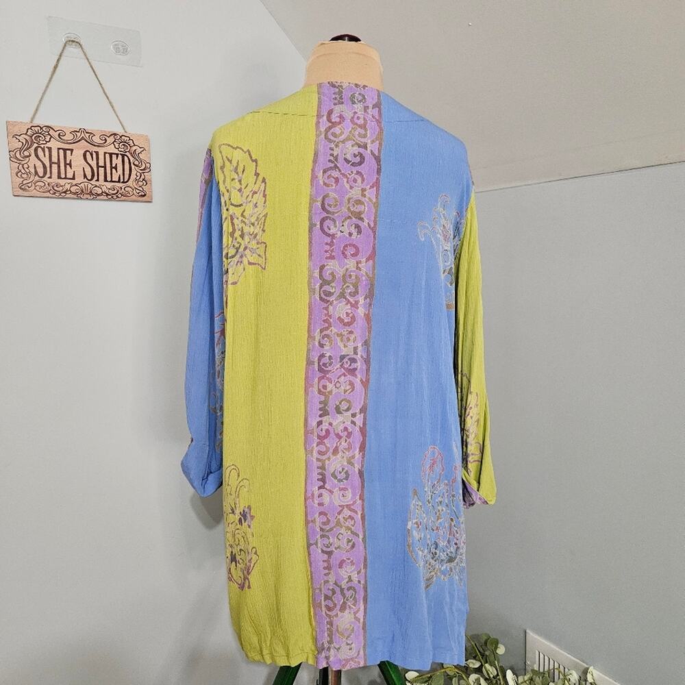Soft Surroundings Cardigan Womens Large Kimono Colorful Boho Gypsy Hippie Cardi - Picture 4 of 15